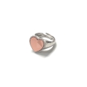 anello cuore smalto rosa