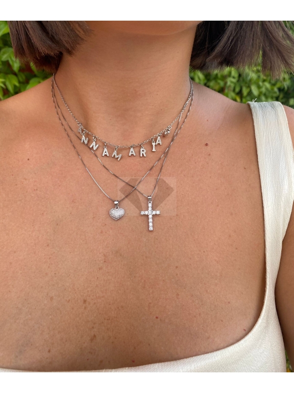 Acquista ora Collana love pavè su elefantebianco.jewelry