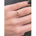 anello mini kate gold pietra rossa