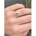 anello mini kate gold pietra verde