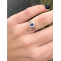 anello mini kate rodiato pietra blu