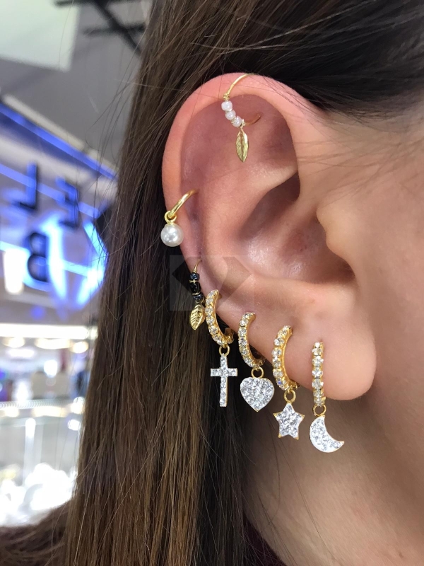 Acquista ora mezzo cerchietto in argento 925% GOLD CUORE su elefantebianco.jewelry
