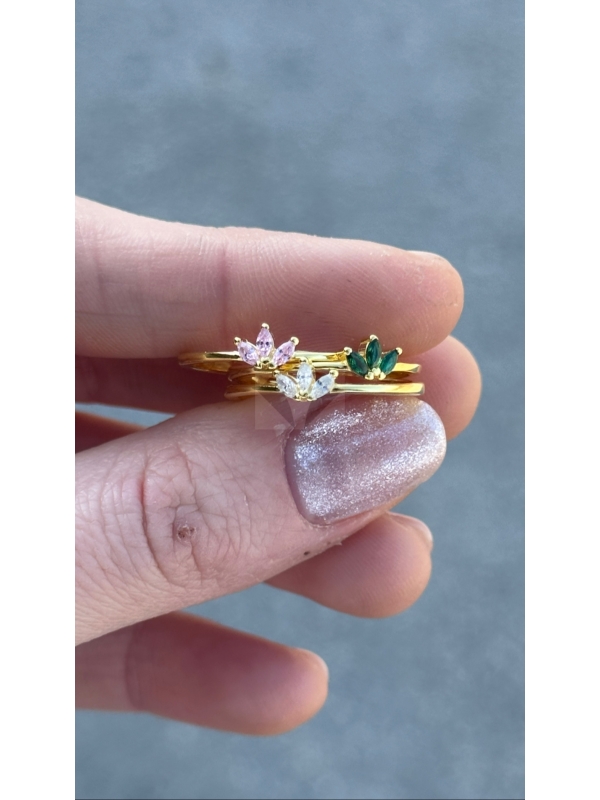 Acquista ora Anello petali (bianco) su elefantebianco.jewelry