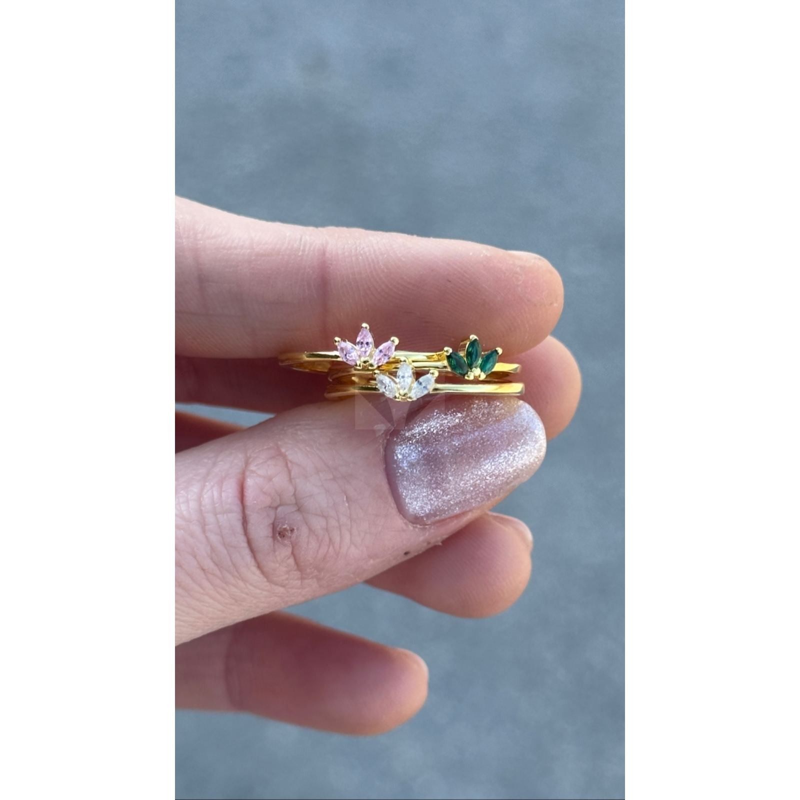 Acquista ora Anello petali (verde) su elefantebianco.jewelry
