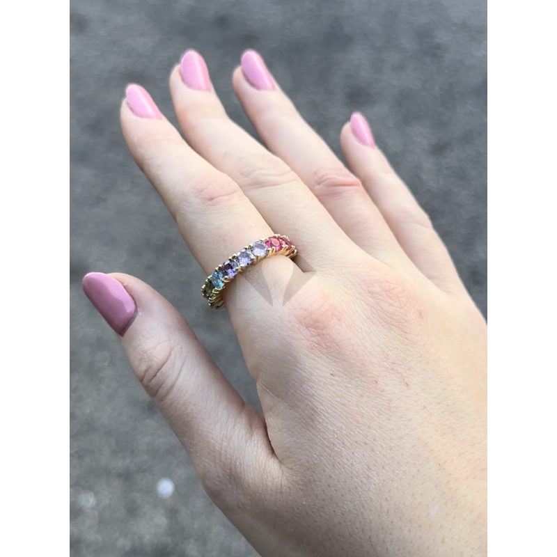 anello veretta tonda multicolore 4 mm