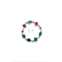 anello eternity in argento 925% MULTICOLORE