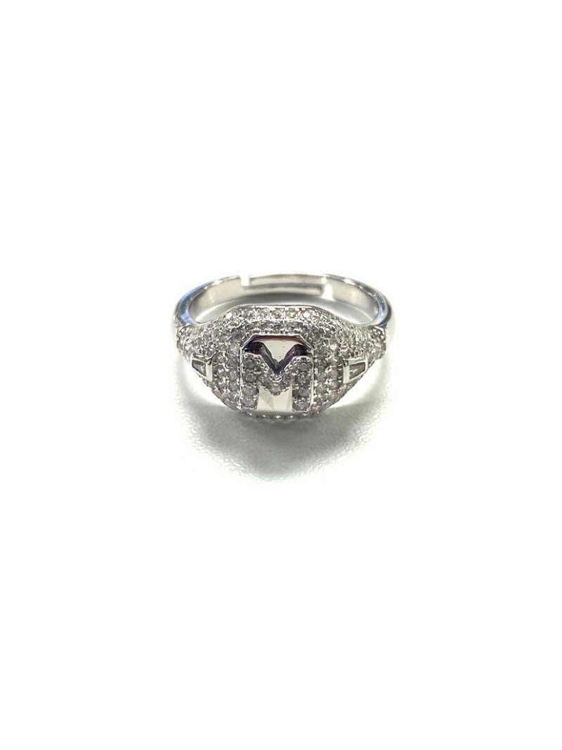 Acquista ora anello lettera tutti zirconi su elefantebianco.jewelry