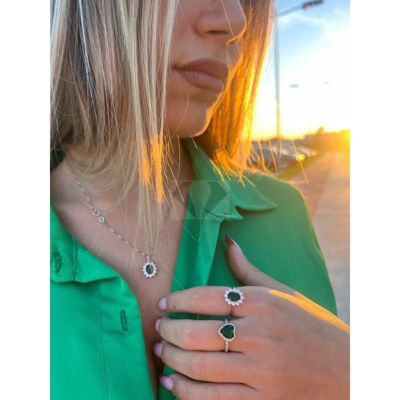 collana kate verde in argento 925%