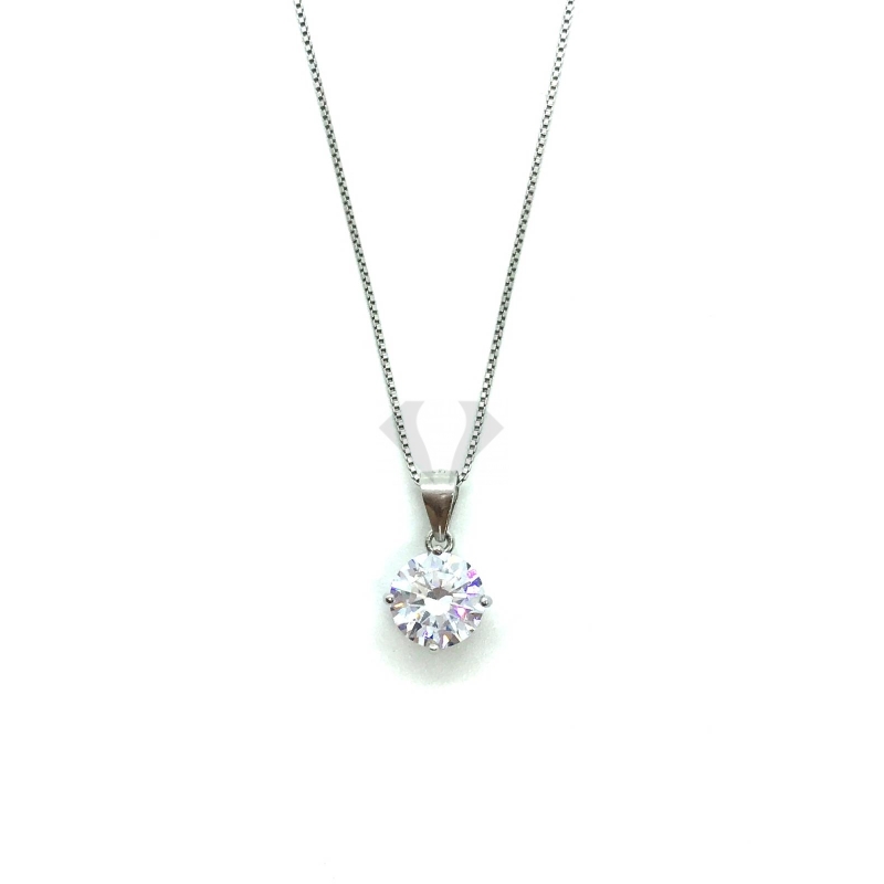collana punto luce 8 mm in argento 925%