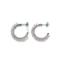 cerchietti perle mm 23 rosa in argento 925% (prezzo inteso per la coppia)