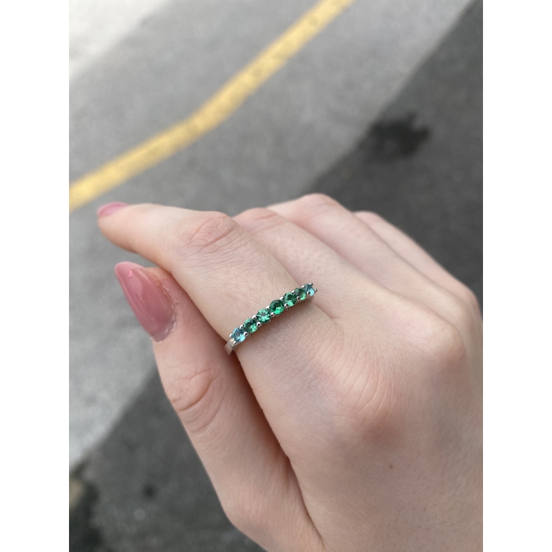 anello 7 pietre di verde