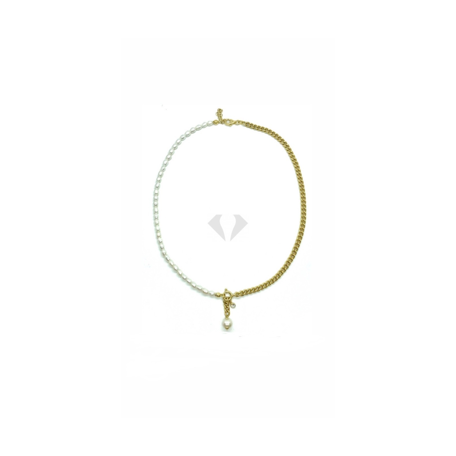 collana gold perle in argento 925%