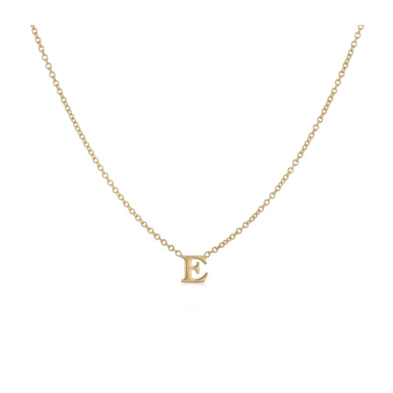 Collana lettera in oro (lettera E)