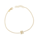 Bracciale lettera in oro 750 (lettera E)