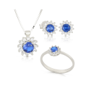 Parure princess oro bianco 750 (blu)