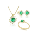 Parure princess oro giallo 750 (verde)