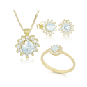 Parure princess oro giallo 18k (azzurro)