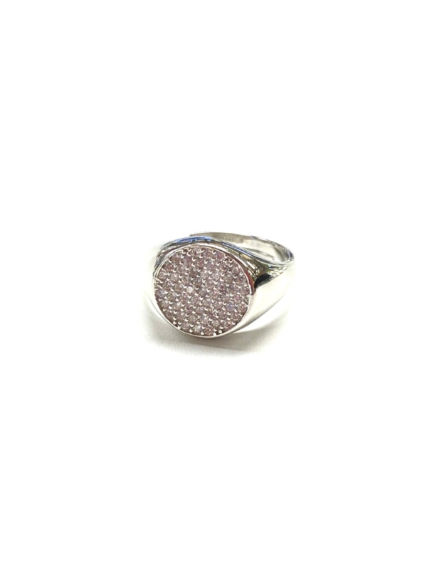 Acquista ora anello tondo pavè su elefantebianco.jewelry