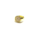 anello tondo pavè (gold)