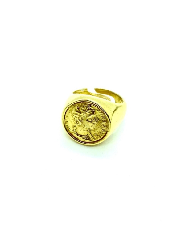 Acquista ora anello moneta mignolo (GOLD) su elefantebianco.jewelry