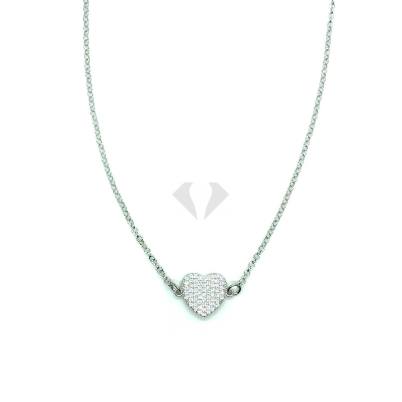 collana cuore love it in argento 925% (zirconi  bianchi)