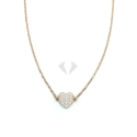 collana cuore love it in argento 925% (zirconi  bianchi) GOLD ROSE