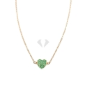 collana cuore love it in argento 925% (zirconi  verdi) GOLD ROSE
