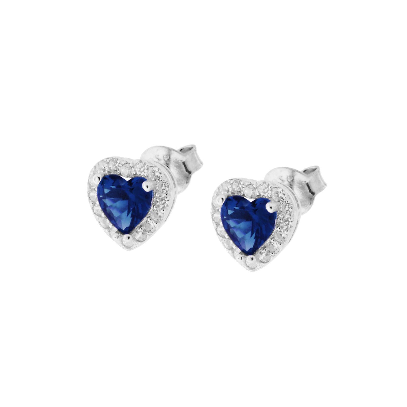 Orecchini cuore amore (blu)