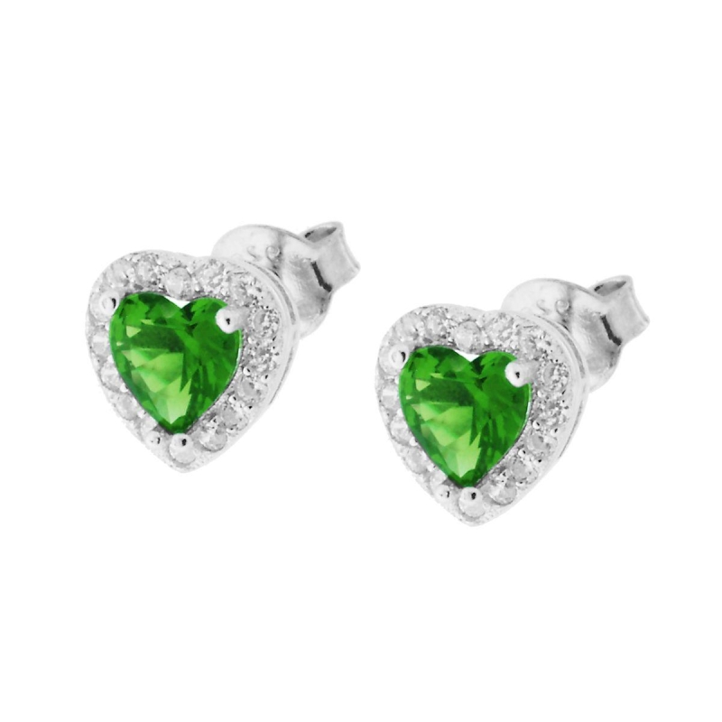 Orecchini cuore amore (verde)