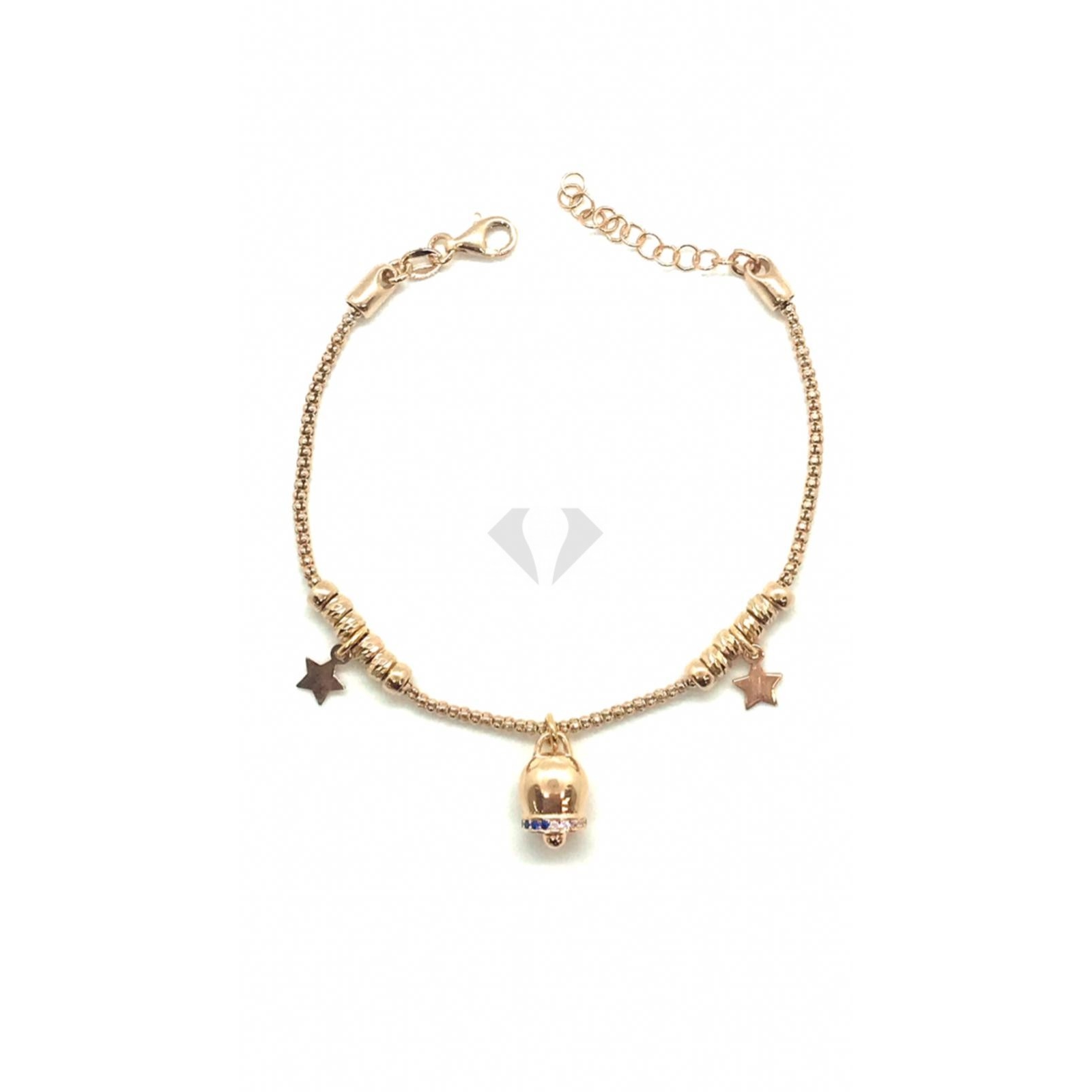 bracciale campanella in argento 925% GOLD ROSE