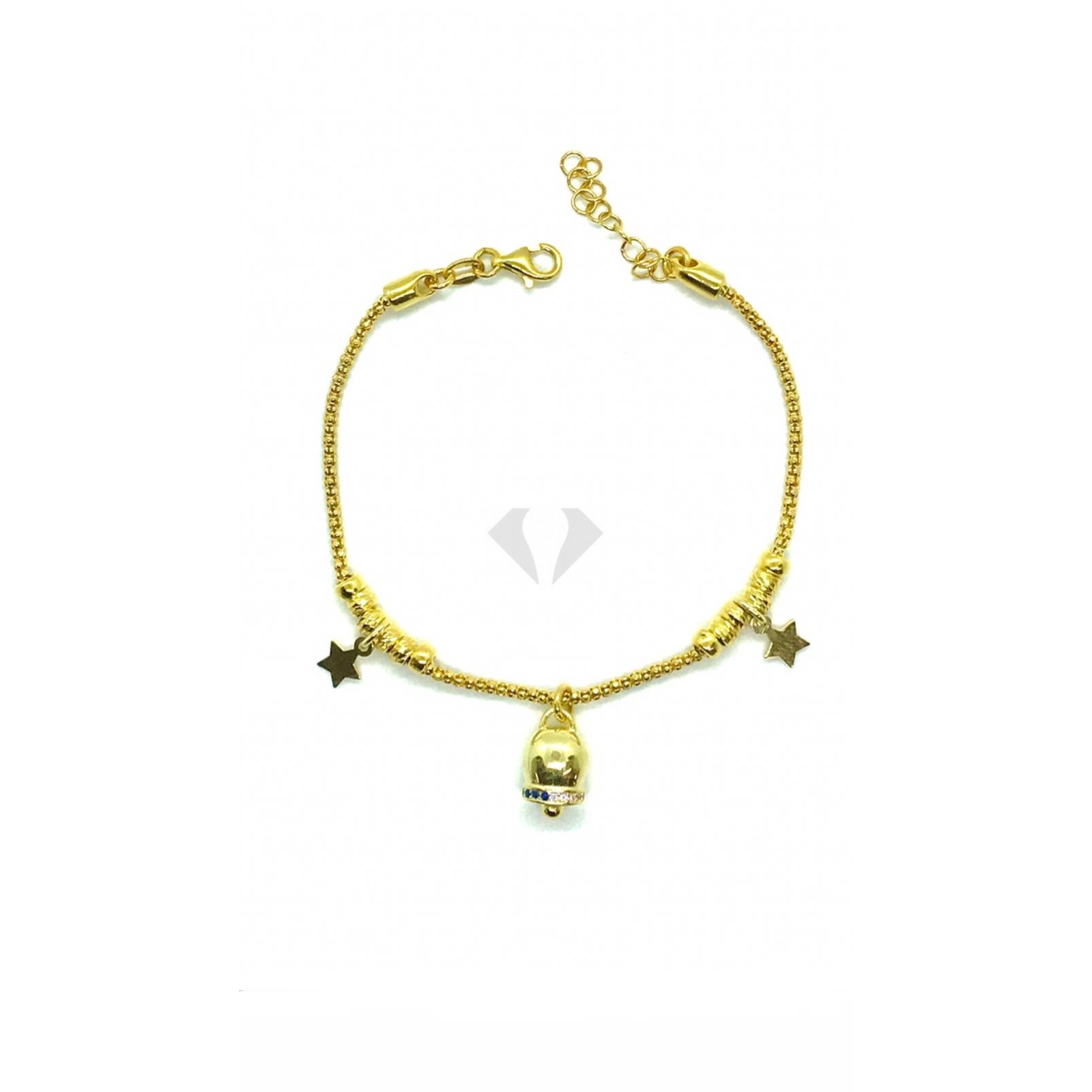 bracciale campanella in argento 925% PLACCATO ORO