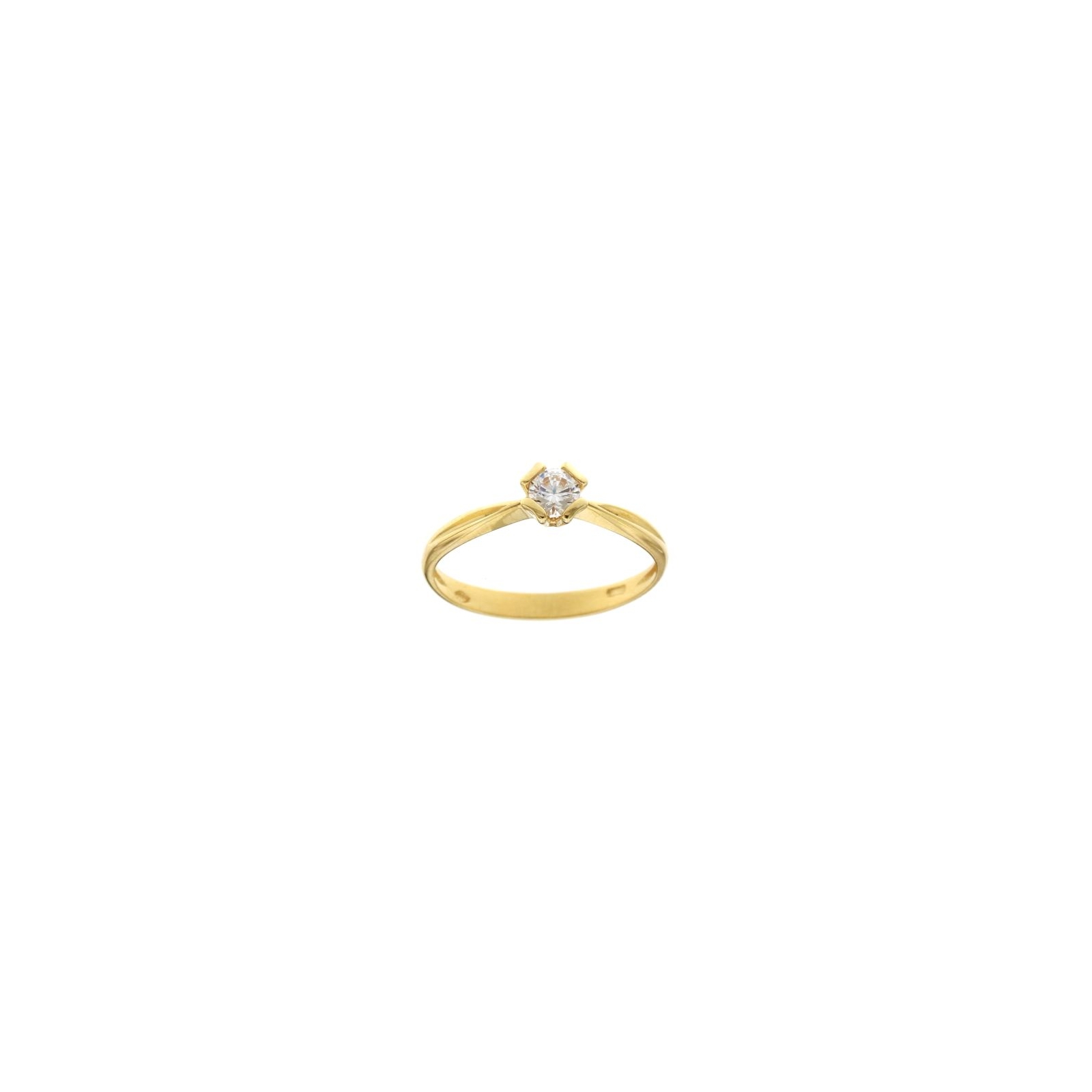 anello solitario in oro 750