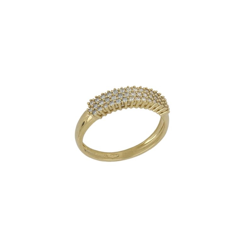 anello mezza veretta  in oro 750