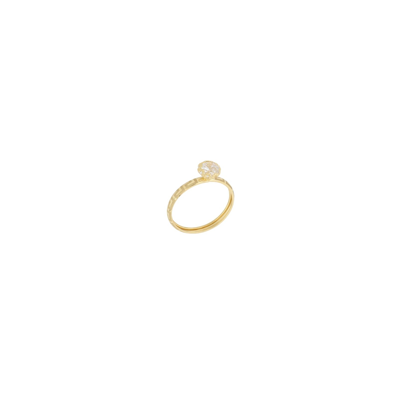 anello con greca in oro 750