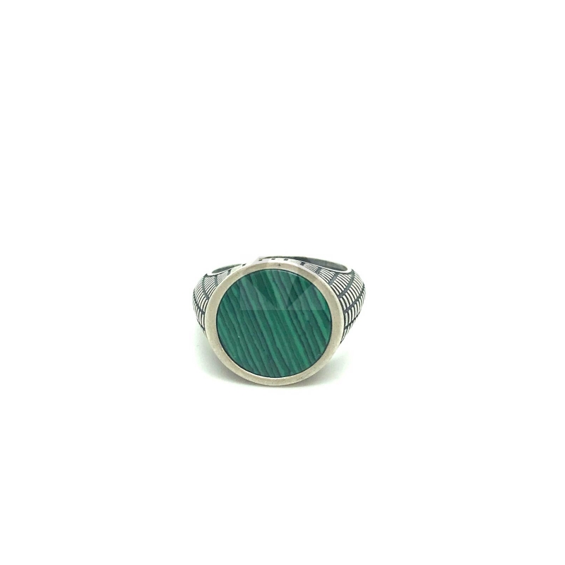 anello in argento 925% con smalto verde in argento 925%