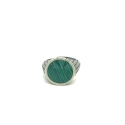 anello in argento 925% con smalto verde in argento 925%