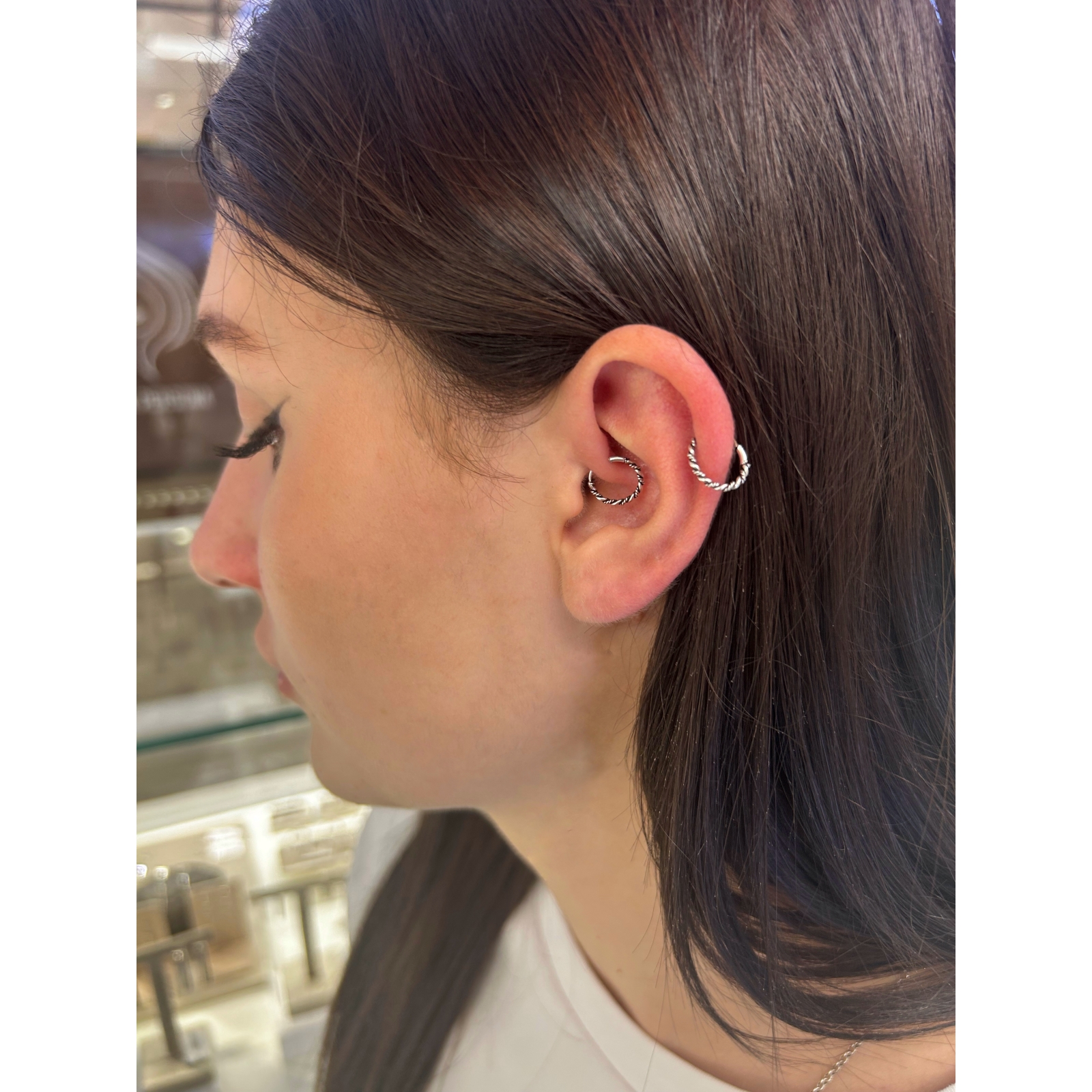 bali per helix daith e lobo intrecciato