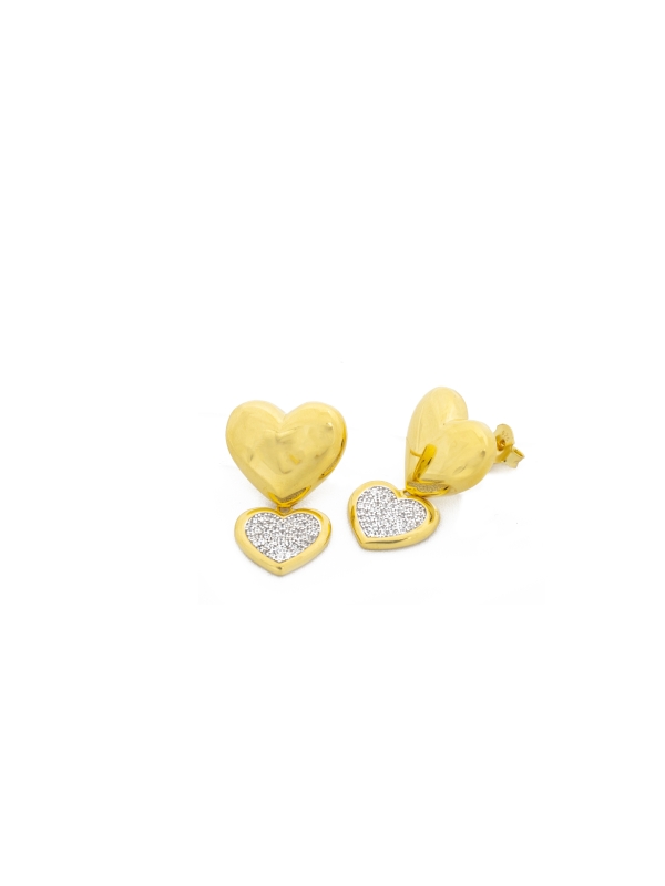 Acquista ora orecchini cuore e pendente cuore zirconi su elefantebianco.jewelry