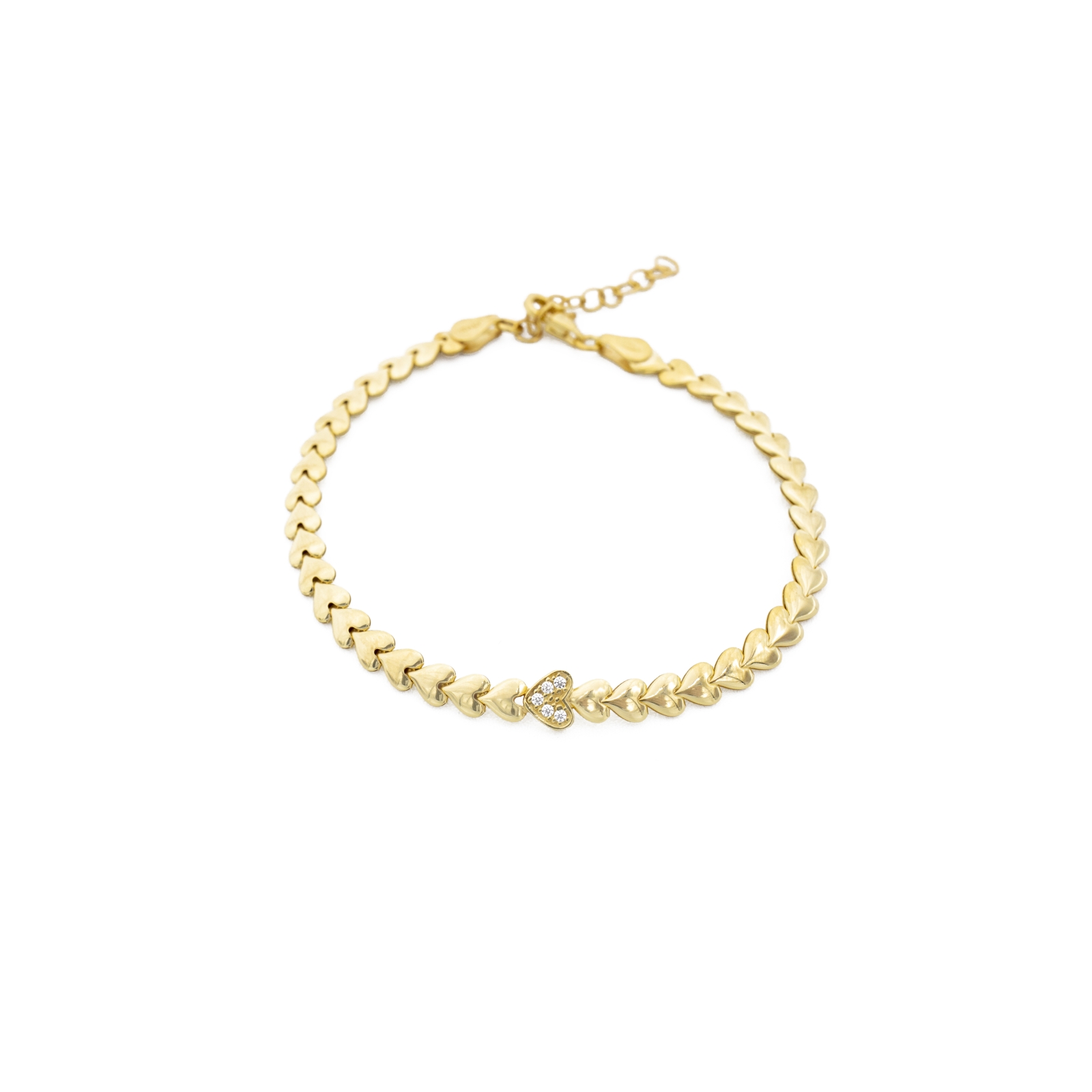 bracciale cuoricini gold