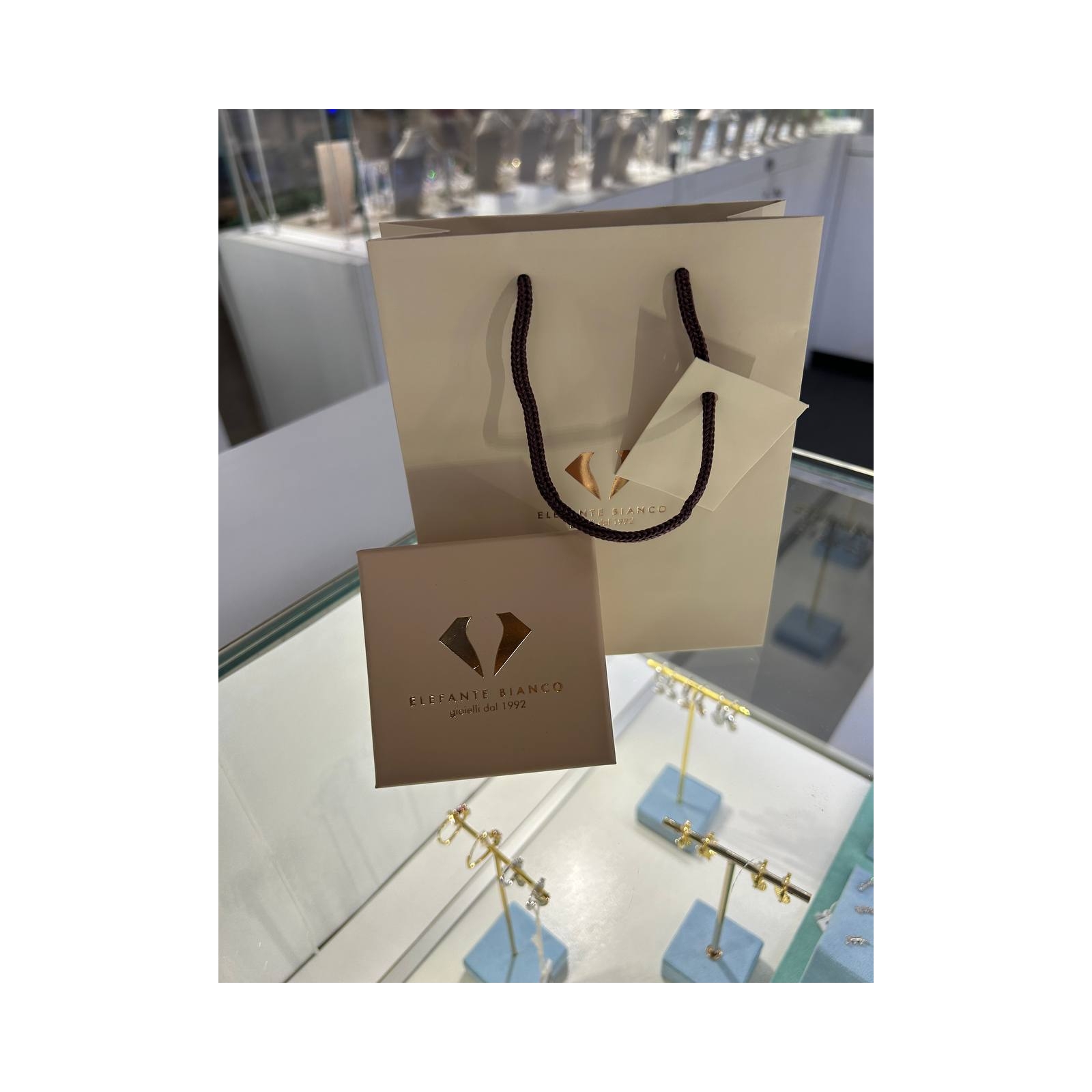 Astuccio + Shopper per collana,anelli e orecchini 7x7cm