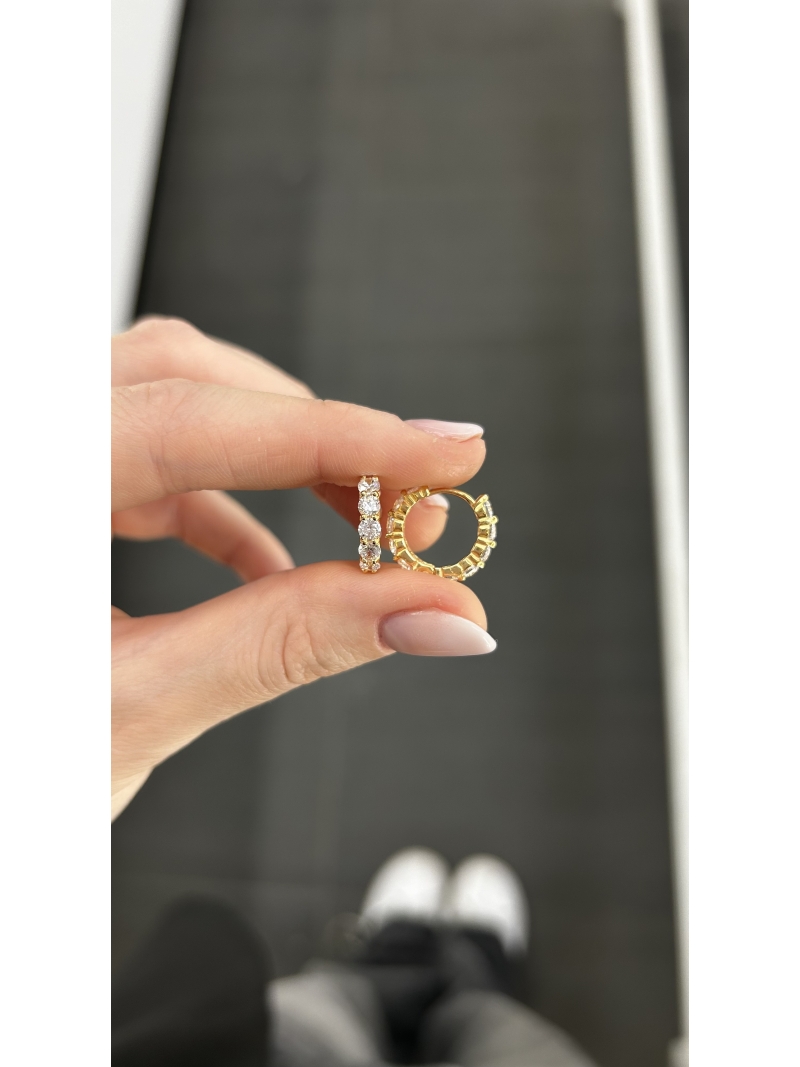 Acquista ora cerchietti gold  fronte retro zirconi su elefantebianco.jewelry