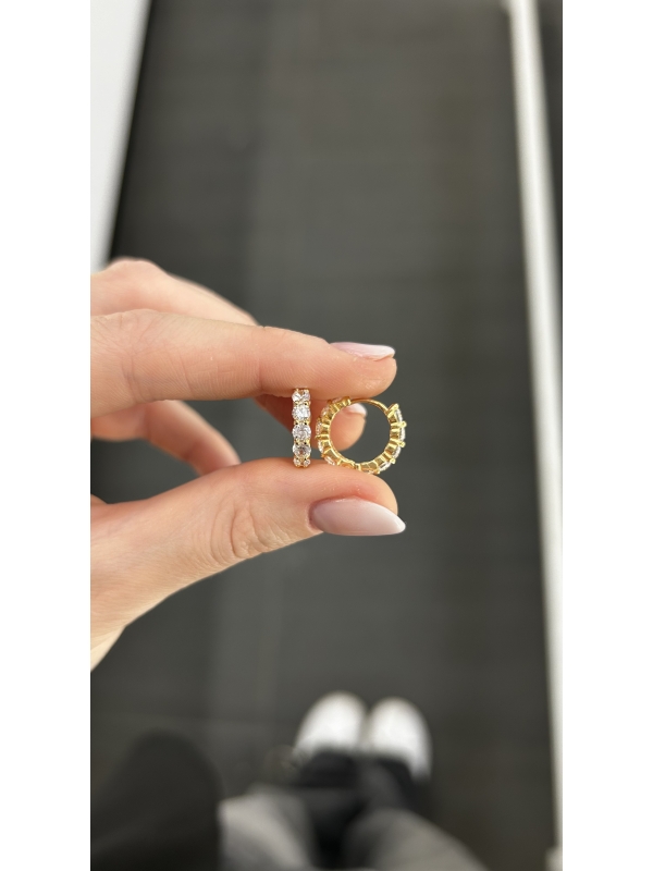 Acquista ora cerchietti gold  fronte retro zirconi su elefantebianco.jewelry