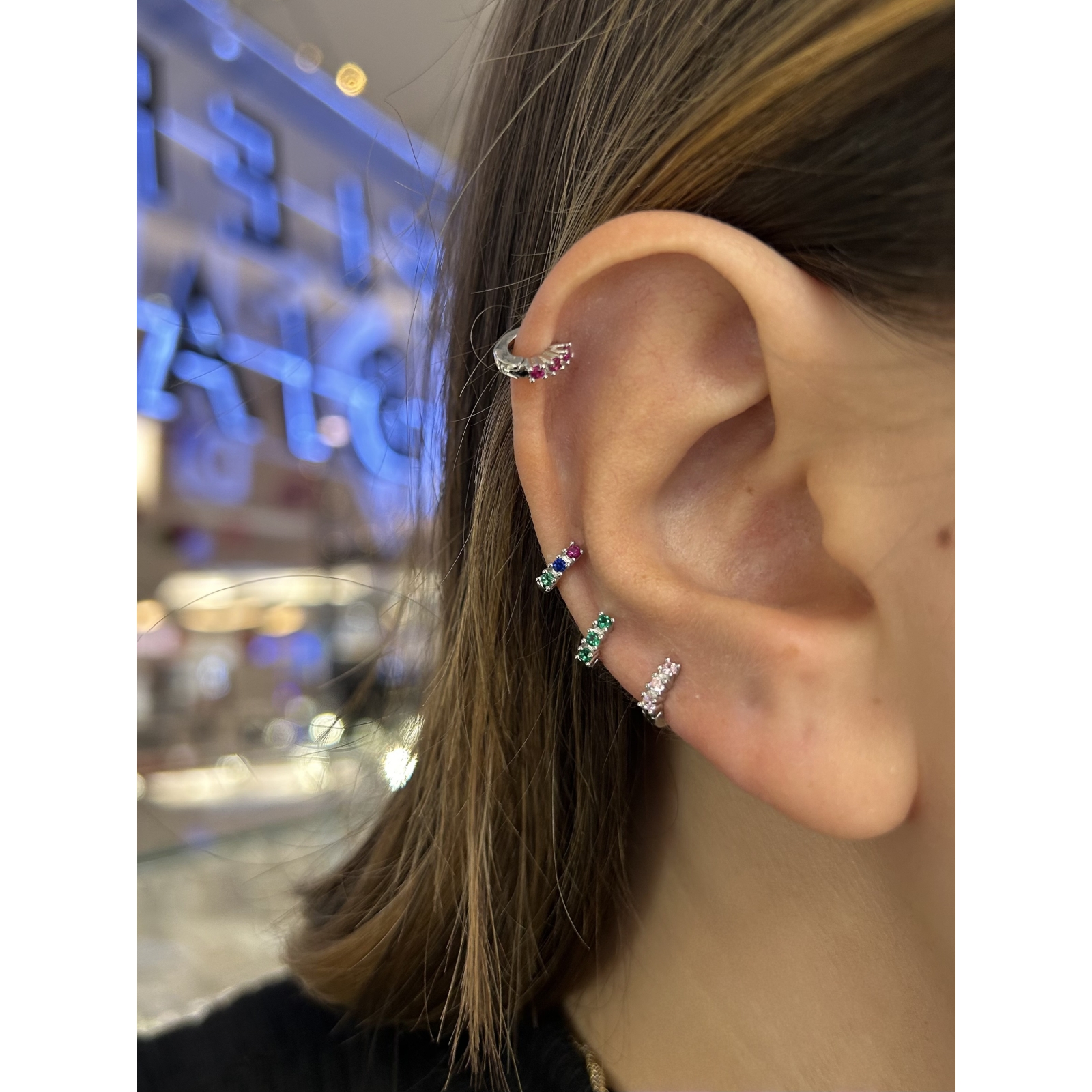 Acquista ora cerchietti mini mini zirconi multicolore su elefantebianco.jewelry