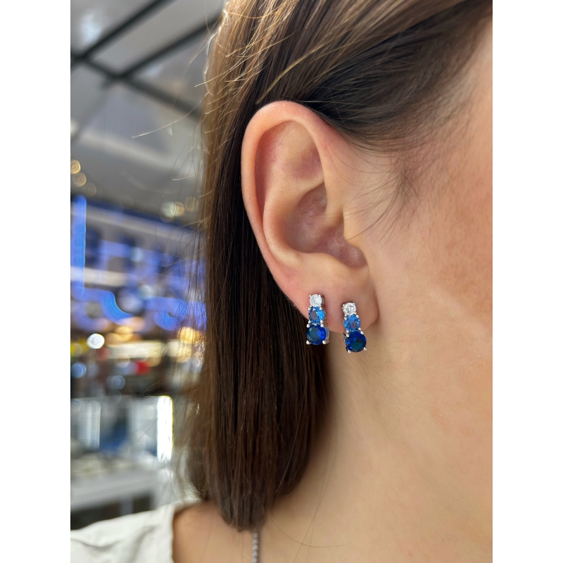 orecchini scala di blu