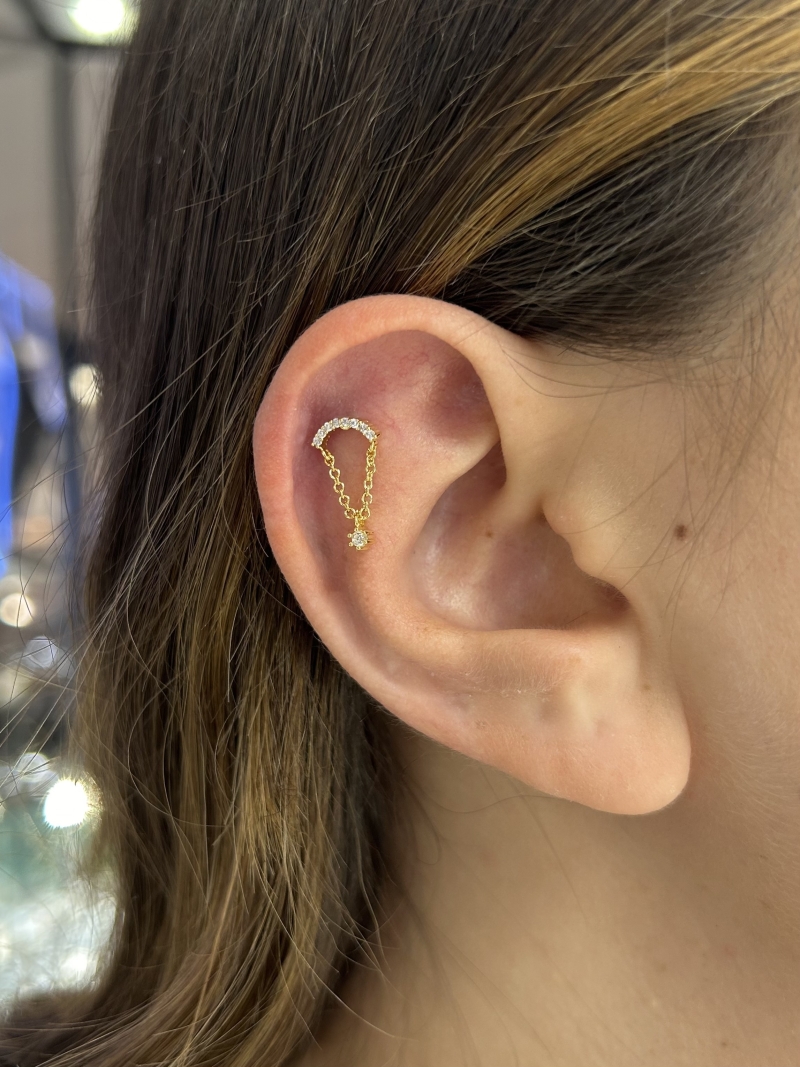 piercing scia con pendente
