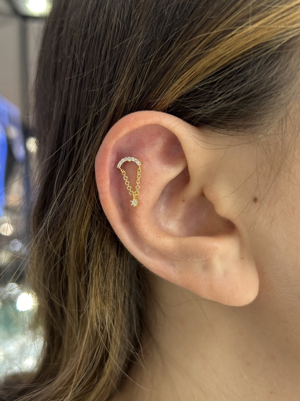 piercing scia con pendente