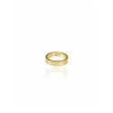 anello modello cartier con zirconi gold