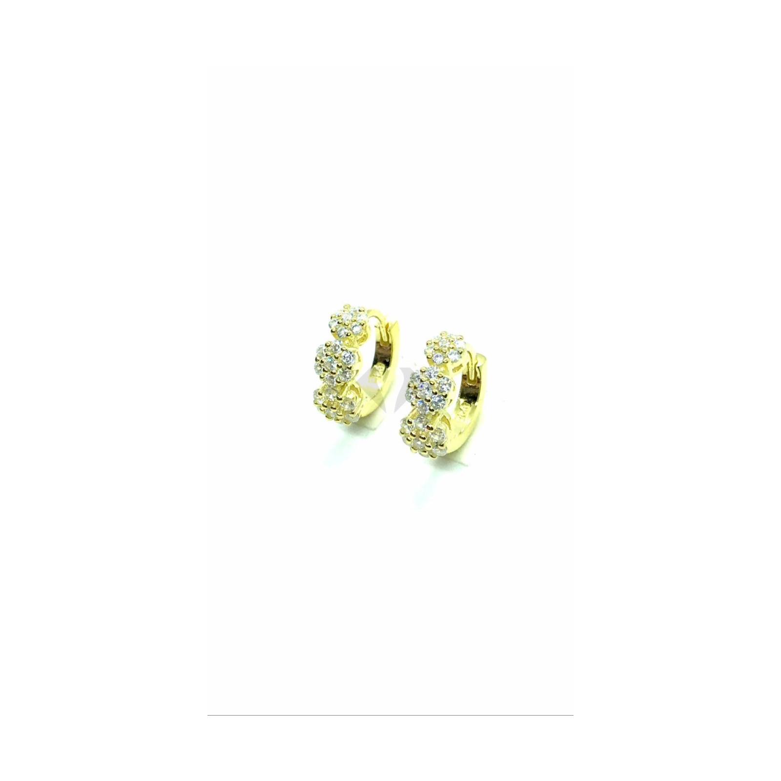 cerchietti fiore mm 13 in argento 925% (prezzo inteso per singolo orecchino) PLACCATO ORO