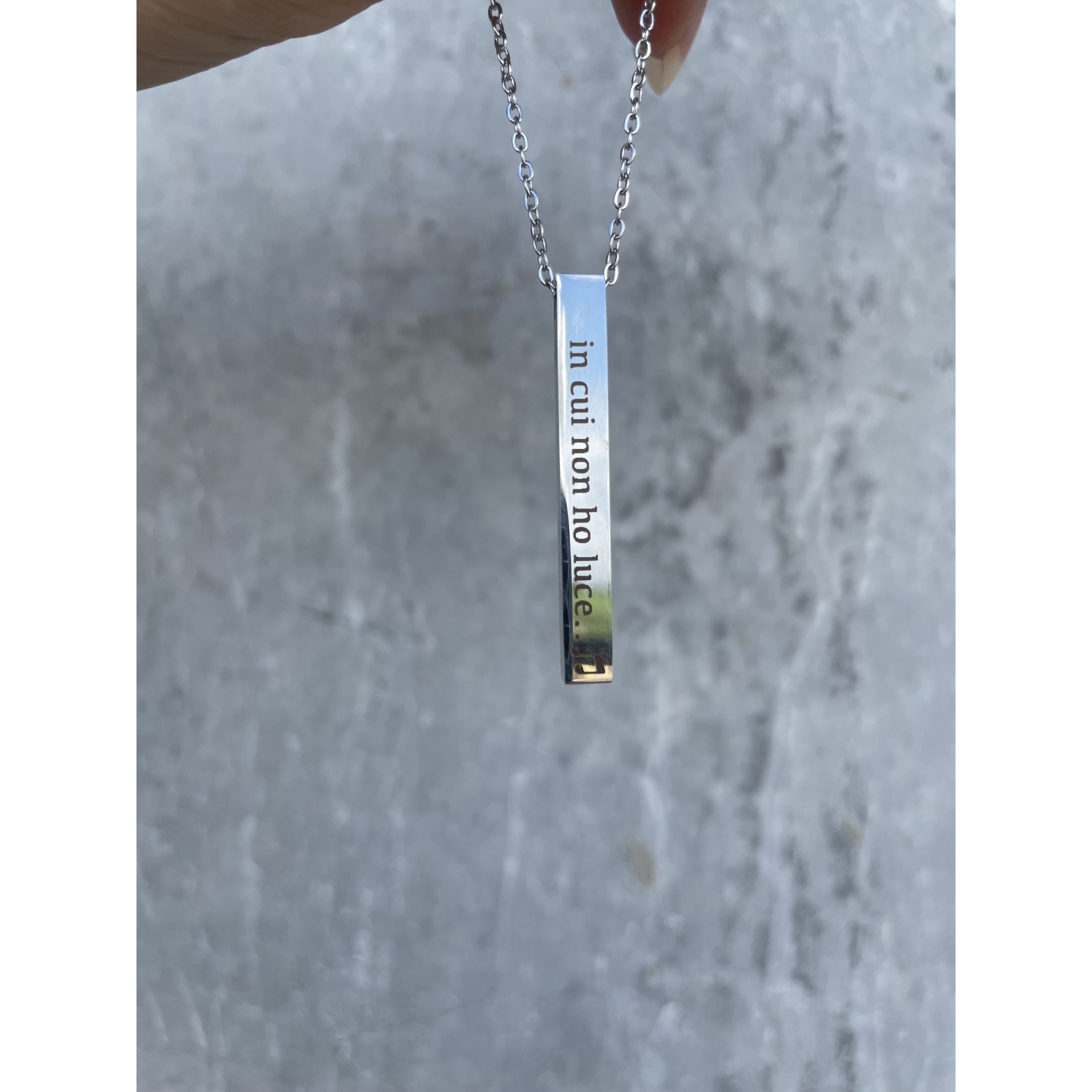 Acquista ora collana incidimi (incisione omaggio su 4 lati) su elefantebianco.jewelry