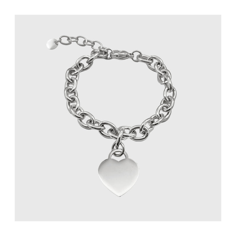 bracciale con cuore grumetta incisone omaggio